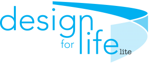 Design for life lite logo blue